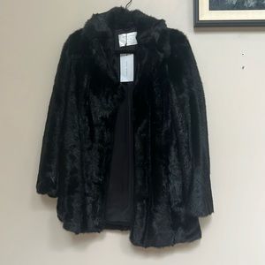 Black Faux Fur Coat
